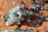 Rosasite, Selenite and Calcite Crystal Association - Mexico #180777-1